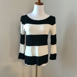 J. Crew Black/White Crewneck